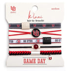 K'lani Game Day Hair Tie Bracelets – 5-Pack Stretchy No-Crease Hair Ties & Stylish Bracelets – Team Color Accessory for Hair or Wrist - Utah, Medium