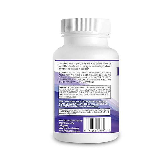 Propidren by HairGenics - DHT Blocker & Hair Growth Capsules to Prevent Hair Loss & Stimulate Hair Follicles, to Stop Hair Loss & Regrow Hair. Proprietary Anti-Hair Loss & Hair Regrowth Treatment.