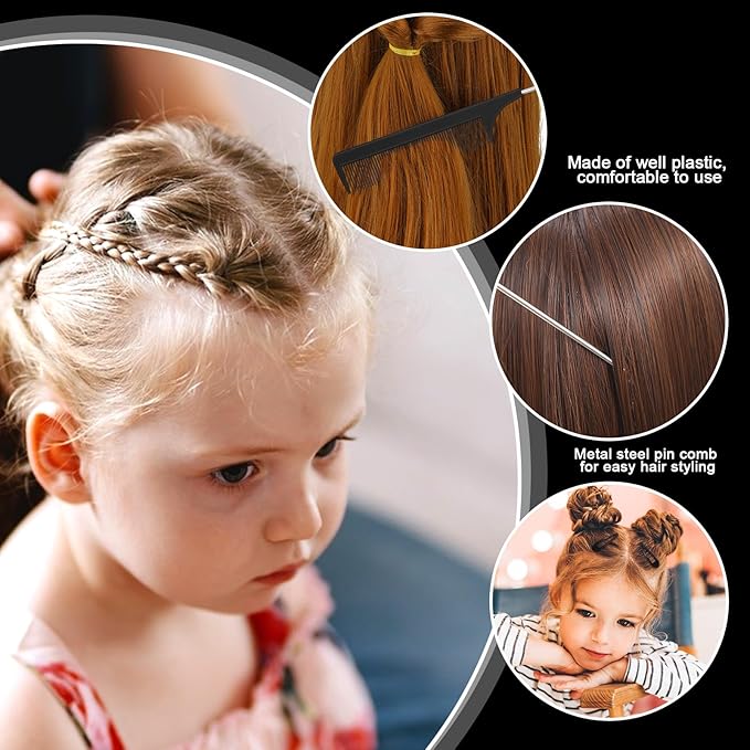 Rubber Bands for Hair, 1500 Pcs Elastic Hair Bands Baby Girl Hair Ties Mini Hair Rubber Bands with 4 Hair Styling Tools 10 Hair Clips Hair Accessories for Toddler Baby Girl Kids