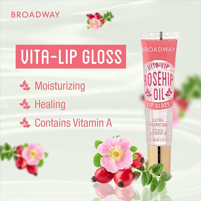 Ruby Kisses Broadway Vita-Lip Tinted & Clear Lip Gloss Set (11 Pack) Ultra-Hydrating & Soothing Formula with Vitamins, High-Shine Non-Sticky Lip Balm with Rosehip+Coconut Oil, Pink & Brown Shades