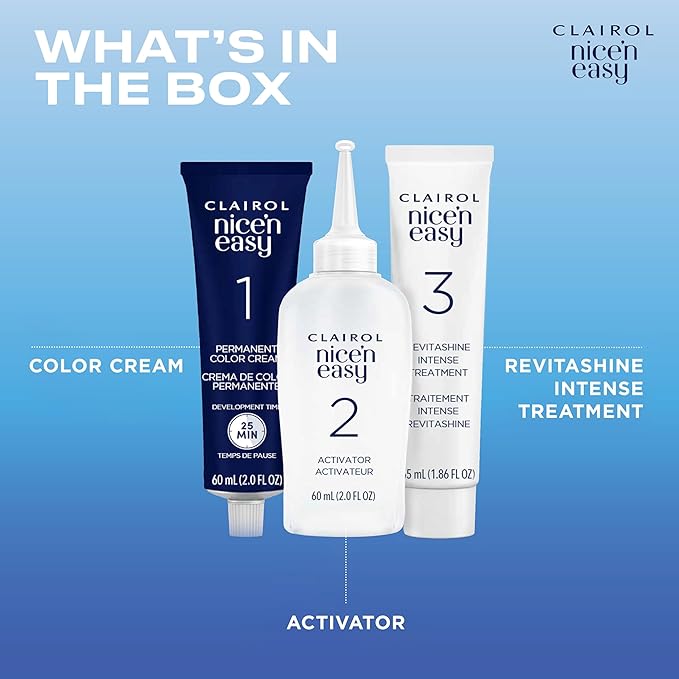 Clairol Nice'n Easy Permanent Hair Dye, 8G Medium Golden Blonde Hair Color, Pack of 3