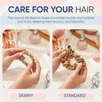 Blissy Silk Scrunchies (3 Pack) - 100% Pure Mulberry Silk - 22 Momme 6A High-Grade Fibers Scrunchie for Straight & Curly Hair - Preventing Breakage, Tangling, & Creasing (Gold Skinny)