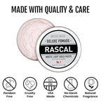 Original Rascal Deluxe Pomade for Men #1 - Matte Hair Paste with Light Hold & Shine - Men's Styling Dry Care Solution Product for All Hair Types - Natural Infused with Beeswax & Grapeseed Oil - 3.4 oz
