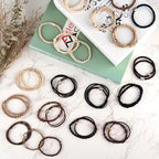 72PCS Boho Hair Ties Bracelets for Women, Hair Tie Bracelets No Damage Boho Hair Accessories Hair Ties for Thick Thin Hair Medium Long Hair Pony Tails (Heart)