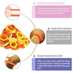 100PCS Hair Ties for Women And Kids, Seamless Thick Hair Bands, Elastic Baby Hair Ties No Damage Ponytail Holder, Cotton Toddler Hair Tie, No Crease Small Hair Tie For Toddler Girls (Orange)