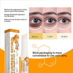 2 PCS Turmeric Retinol Eye Stick,Eye Balm Stick Hydrating for Dark Circle,Wrinkles,Visible Results in 3-4 Weeks,Anti Aging Under Eye,Retinol Eye Cream For Puffiness and Bags Reduces Fine Lines
