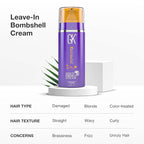 GK HAIR Global Keratin Leave In Bombshell Purple Cream (3.4 Fl Oz/100ml) Conditioning Smoothing Moisturizing Hydrating Frizz Control for Blonde Damaged Hair Removes Yellow Brassy Tones Flyaways
