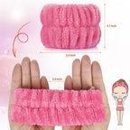 2pcs Wrist Bands for Washing Face Wash Wristbands Wrist Towels Arm Bands for Skincare Makeup Wrist Cuffs Spa Wrist Scrunchies