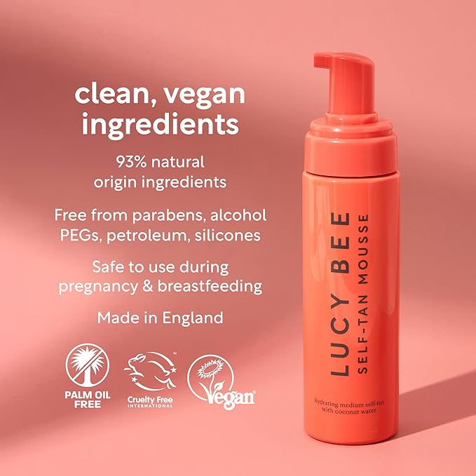Self Tan Mousse, Customizable Medium Self Tanning Foam, Natural Looking Tan, Quick-Drying, Dermatologist Approved for Sensitive Skin, Hydrating Coconut Water, Tropical Scent, 6.76 fl oz