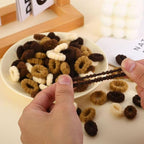 500 PCS Multicolor Cotton Hair Ties, Small Seamless Kids Hair Ties – Soft No-Crease Baby Hair Elastics for Girls, Kids & Toddlers, Gentle Ponytail Holders for Thin & Thick Hair. (BROWN)