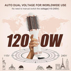 1200W Big Size Professional Hair Dryer Brush Blow Dryer Brush in One, 110v-220v Hot Air Straightener Brush for Smooth Frizz-Free Blowout, Fast Dry & Style