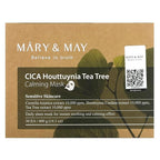 Mary&May CICA Houttuynia Tea Tree Calming Mask - Daily Pull Out Sheet Mask for Instant Soothing & Moisturizing - Korean Skincare, Hypoallergenic and Cruelty-Free, 30 Sheets