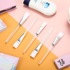 24 Pieces Facial Mask Brush Transparent Face Mask Brush Cosmetic Makeup Brushes Tools for Facial Mask Eye Mask Application and DIY Needs