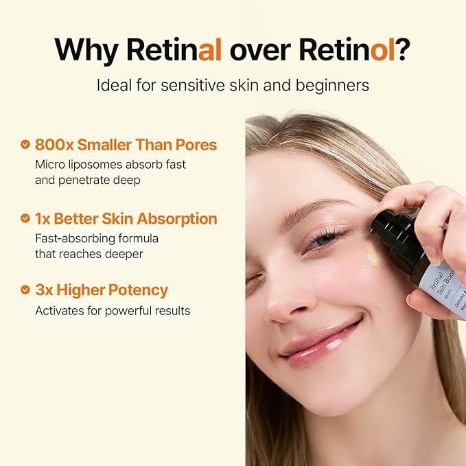 MEDITHERAPY Retinal Skin Booster Serum – Beginner Friendly Non-Irritating Retinaldehyde for Face and Body – Anti-Aging Retinol Pore Minimizer for Blemish Prone Skin– Korean Skin Care, 5.07 Fl.Oz Large