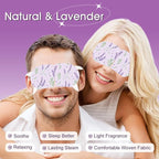20 Pack Steam Eye Masks for Dry Eyes, Disposable Heated Eye Mask Self Heating Warm Compress for Eyes, Relief Eye Fatigue Hot Sleep Mask for Men Women, Lavender