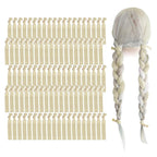 MEEDEE 100 Pack Beige Color Hair Ties For Women No Crease Soft Elastic Ribbon No Damage Beige Hair Ties Knotted Ouchless Hair Ribbon Yoga Hair Ribbons Elastic Bracelets