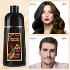 Bablabear Brown Hair Dye Shampoo for Gray Hair Coverage,Instant Hair Color Shampoo for Women and Men.500ml