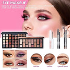 Travel Makeup Kit, Makeup Set For Teen Girls, Make up Gift Set For Women with Makeup Box, Eyeshadow Palettes, Foundation, Concealer, brushes set (Colors 40)