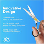 Equinox Razor Edge Series Professional Hair Scissors - 6.5” Premium Japanese Stainless Steel Hair Cutting Scissors, Hair Shears, Hair Razors for Hair Cutting, Barber Accessories & Hair Salon Supplies