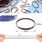 1000pcs Brown Mini Rubber Bands, Soft Small Hair Ties for Kids Toddlers Girls, Elastic Ponytail Accessories, No Damage Baby Hair Styling (Brown)