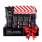 Tiege Hanley Skin Care Set for Men, Advanced Routine, System Level 2, Daily Face Wash, Facial Scrub, Two Moisturizers, and Eye Cream for Healthy, Hydrated Skin, Men’s Skin Care, 5 Piece Kit