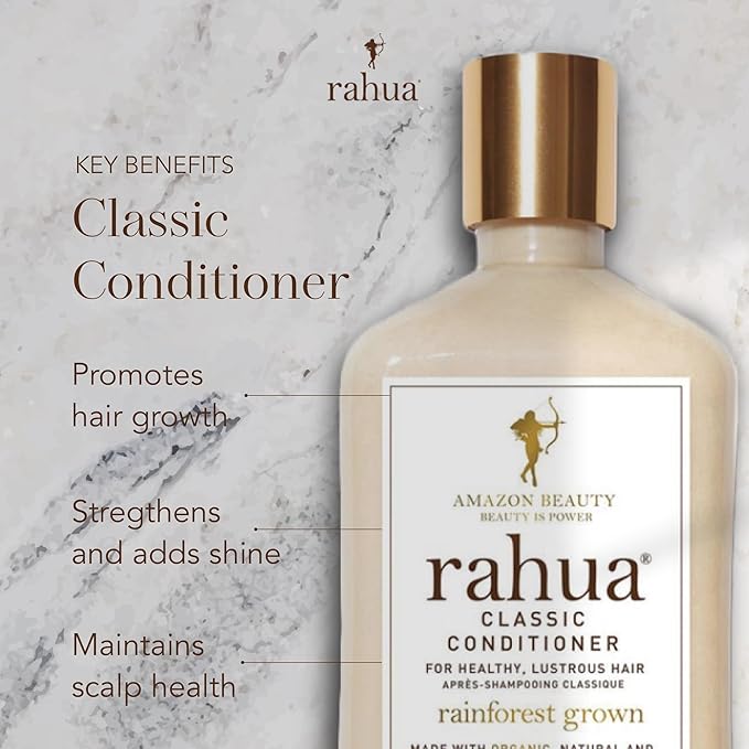 Rahua Classic Hair Conditioner, Vegan Hydrating Hair Care Oil, Quinoa, Organic Aloe Vera, Rosemary, Natural Palo Santo for Scalp Care, Promotes Growth, Silicone Free, 9.3 Fl Oz