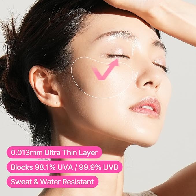 FRANZ - UV Patch UPF 50+ Sun Protection for Daily Outdoor Activities - Breathable Lightweight Comfortable - Peptide for Radiance, Wrinkles, Anti-Aging - 5 pairs