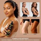 FUNAN Self Tanner Tanning Oil Kit, Deep Moisturizing Sunless Tanner with Application Mitt, Even & Natural Bronzing Self Tan for Face & Body, 3.38 fl oz