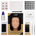 LASHVIEW Lash Extension Kit, Eyelash Extension Kit,Professional Eyelash Mannequin Head Kit with 4pc Removable Eyelids, Lash Kit for Eyelash Extensions Beginners,Training Makeup and Eyelash Graft
