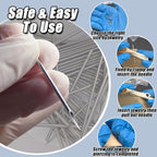 20G 100pcs Professional Piercing Needles - 316L Stainless Steel Jewelry Needles Hollow Design, Micro Tips for Ear & Septum Precision Piercing