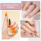 CANNI 6 Colors 9 ML Hema-Free Jelly Brown Gel Nail Polish Set, Dark Chocolate, Light Brown, Glossy, Non-Toxic, LED Nail Gel Manicure Kit DIY at Home Salon Gifts