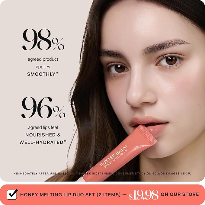 Nature Republic Honey Melting Lip Butter Balm – Moisturizing Tinted Balm with Peptides, for Sheer & Glossy, Smooth & Soft Lips, Stocking Stuffers (GUAVA SORBET)