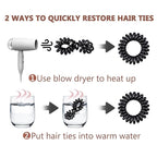 18 Pcs Women Ponytail Braid Hair Elastic No Crease Spiral Hair Ties, Girls Multi-color Waterproof Coil Hair Accessories (Small Hair Ties)