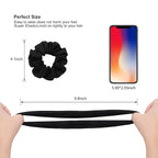 Hair Scrunchies for Women - Hair Ties No Damage Both for Thick Hair or Thin Hair Curl Hair No Crease Gray Scrunchies Ponytail Holder No Hurt Your Hair