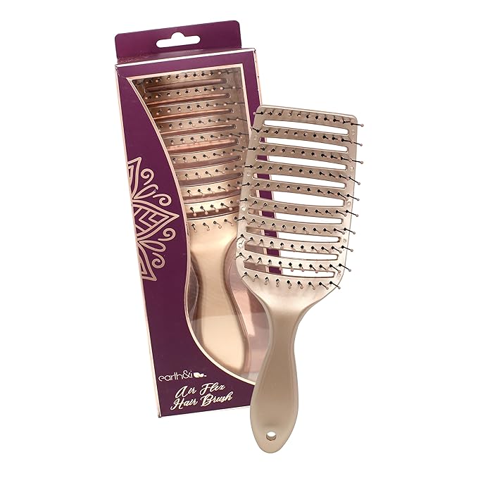 Earth & I Rosegold Hair Brushes for Women, Pink Hairbrush, Rose Gold Women Hair Brush, Kids Hairbrush, Brushes and Combs, Detangling and Styling (Vented)
