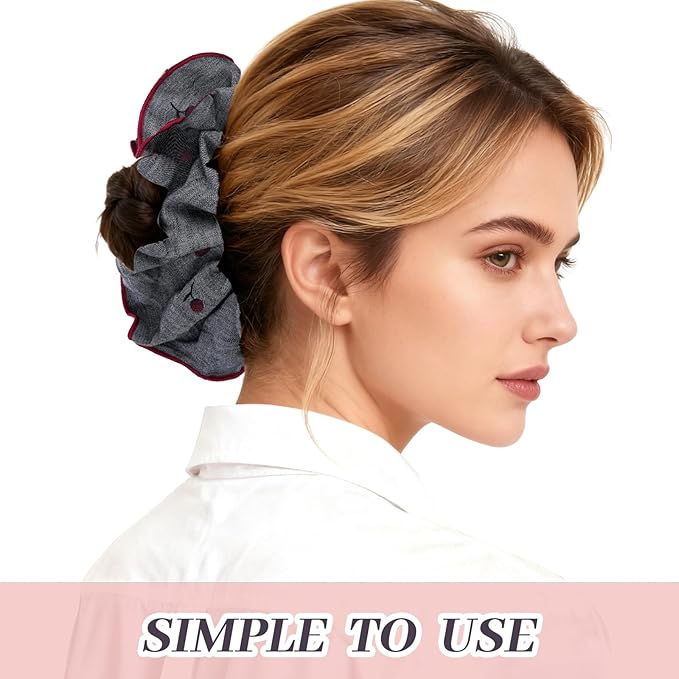 2Pcs Big Hair Scrunchies for Women, Fashion No Crease Hair Ties for Thin Thick Hair,Soft Hair Bands No Damage for Girls, Ideal Gifts for Women (Set 11)