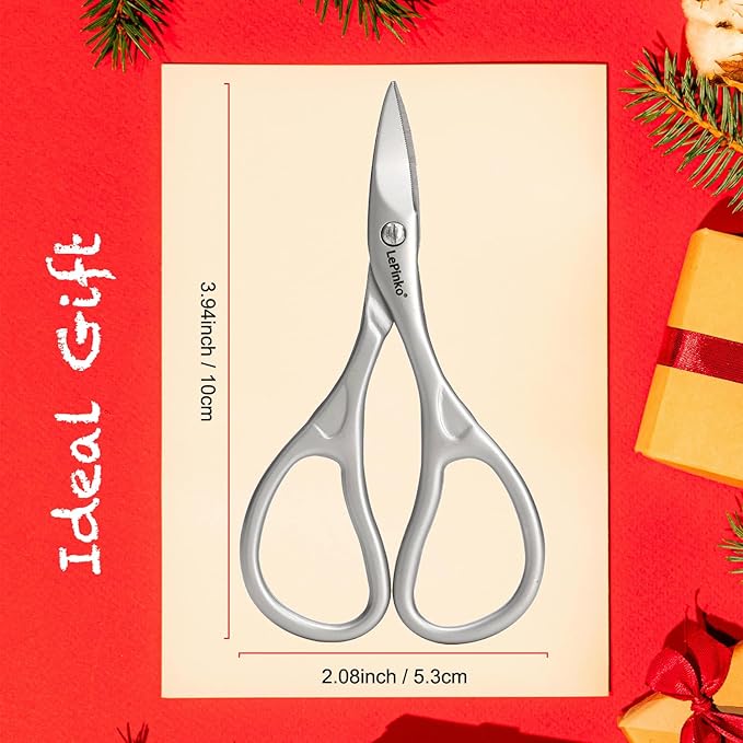 LePinko Professional Nail Scissors Kit, Micro-serrations Blades, Both for Manicure and Pedicure, Stocking Stuffers Gifts For Men and Women
