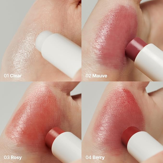 Laka Soul Vegan Lip Balm (4 Shades) Tinted, 3.9g/0.13oz, Deep Nourishing Plant-Based Lip Moisturizer, Vegan Lip Balm for Dry, Cracked and Chapped Lips (#Rosy)