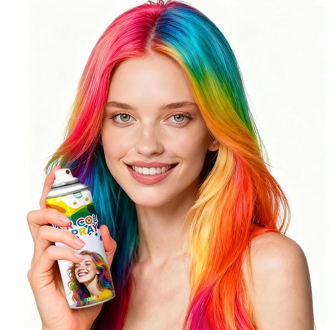 Temporary Hair Color Spray& Wax - Washable One-Time Use Hair Color for Women, Kids, Adults - For Halloween, Cosplay, Parties, Festivals - Washes Out Easily(Purple)