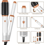 6 in 1 Blow Dryer Brush, Upgrade Hair Dryer Brush Set Negative Ion Air Styler Curling Wrap Air Curler, Hot Air Brush Curling Iron Hair Styling Tools As A Gift for Straight/Curl/Dry/Smooth