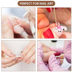 2200PCS Pointed Cotton Swabs with Storage Case - 4 inch Microblading Precision Tip Cotton Swabs with Wooden Sticks - Micro Tips for Makeup Eyelash Extensions Nail Art Supplies