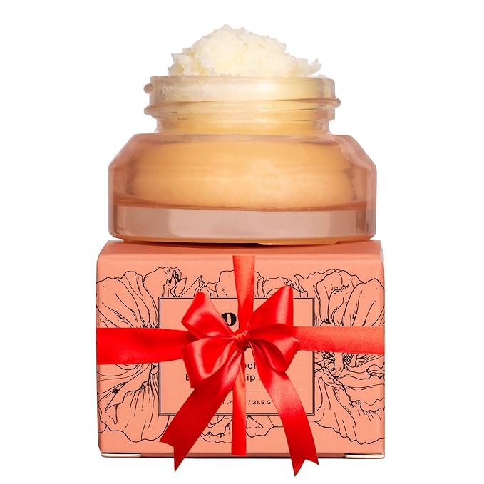 Poppy & Pout Natural Lip Scrub, Moisturizing Sugar Scrub for Dry Lips, Lip Scrubber Exfoliator with Essential Oils Smooths and Hydrates Lips, In Recyclable Glass Jars, Cruelty Free - Pink Grapefruit