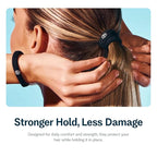 Gimme Beauty Medium Hair Bands Seamless Nylon - Low Profile Hair Accessory - Snag Free Tie for Firm, Lasting Hold - Soft, Non-Slip Ponytail Holder for Women - Cool Colors, 12-Pack