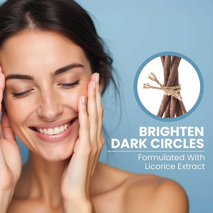 Eva Naturals Eye Gel for Dark Circles, Bags & Puffiness – Anti-Aging Serum with Peptides, Hyaluronic Acid & Botanicals – Firming Under Eye Treatment for Wrinkles, Fine Lines & Tired Skin – 2 oz 2 Pack