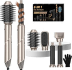 Hair Dryer Brush 5 in 1, Blow Dryer Brush Set with Air Curler Wrap Hair Styler, Negative Ionic Blow Dry Brush, Detachable Hair Tool for Curling, Volumizer,Straightener,Drying