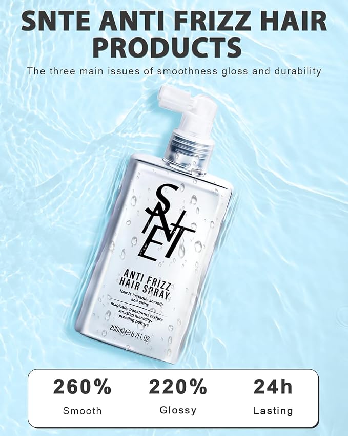 Anti Frizz Anti-Humidity Smoothing Spray for Frizz Control, Hair Shine, and Split End Repair - 6.7fl oz