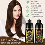 Hair Dye Shampoo for Gray Hair, 3-in-1 Color Shampoo Hair Dye for Women & Men, Natural Brown Hair Coloring Shampoo, Shampoo Tinte Para El Cabello, Plant Bubble Hair Dye, Easy to Use at Home (Coffee)