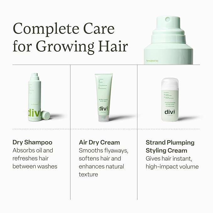 Divi Dry Shampoo Spray for Women - Formulated to Absorb Oil, Balance the Scalp and Extend Time Between Washes - Free of Benzene, Butane, Propane and Talc, 5.3oz (3 Pack)