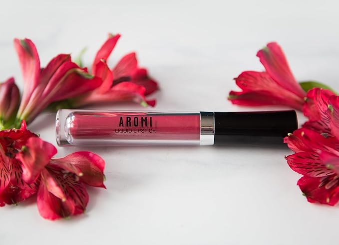 Aromi Brick Red Matte Liquid Lipstick | Warm, Earthy Burgundy Lip Color, Long-lasting and Kiss-Proof, Vegan, Cruelty-free, Waterproof, Handmade (Brick Red)