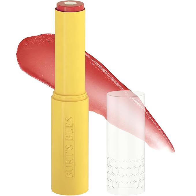 Burt’s Bees Stocking Stuffers, Tinted Boosted Balm, Rose Knows, Hydrating Tinted Lip Balm, 24 Hour Lip Moisturizer with Responsibly Sourced Beeswax, 100% Natural Origin, 1 Count, 0.16oz